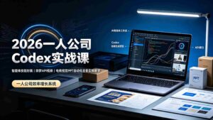 （19503期）2026一人公司Codex实战课◆智能体技能封装｜即梦API视频｜电商视觉PPT自动化全套实操教学-智培资源网