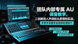 （19517期）某大佬团队内部专属 AU 调音教学，二创解说人声调校从原理到实战，手把手掌握专业音频处理技巧-智培资源网