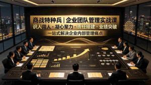 （19534期）商战特种兵｜企业团队管理实战课：识人用人｜凝心聚力｜责任搭建｜业绩突破，一站式解决企业内部管理痛点-智培资源网