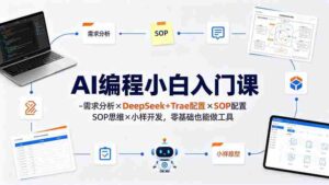 （19539期）AI编程小白入门课-需求分析×DeepSeek+Trae配置×SOP思维×小样开发，零基础也能做工具-智培资源网