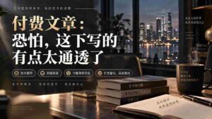 （20317期）灏泽付费文章：恐怕，这下写的有点太通透了-智培资源网