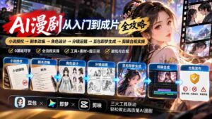 AI漫剧从入门到成片全攻略：小说授权→剧本改编→角色设计→分镜运镜→豆包即梦生成→剪辑合规实操-智培资源网