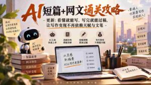 掌握AI辅助网文创作秘诀，轻松突破更新极限，解码爆款文案，让文采变现无需仰赖天赋与笔触-智培资源网