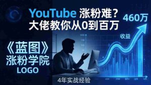 （17836期）YouTube 涨粉难？《蓝图涨粉学院》：4 年赚 460 万的大佬教策略，从0到百万有路径！-智培资源网
