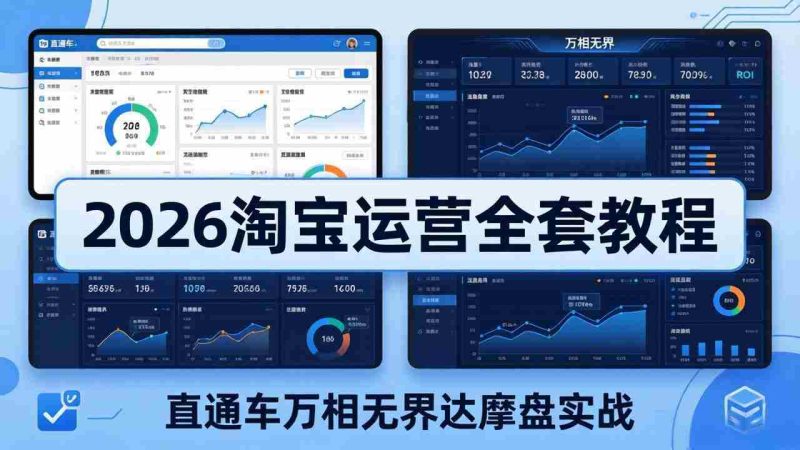 (18373期)2026淘宝运营全套教程(更新5月8日),直通车万相无界达摩盘实战,从基础到进阶提升流量转化-智培资源网